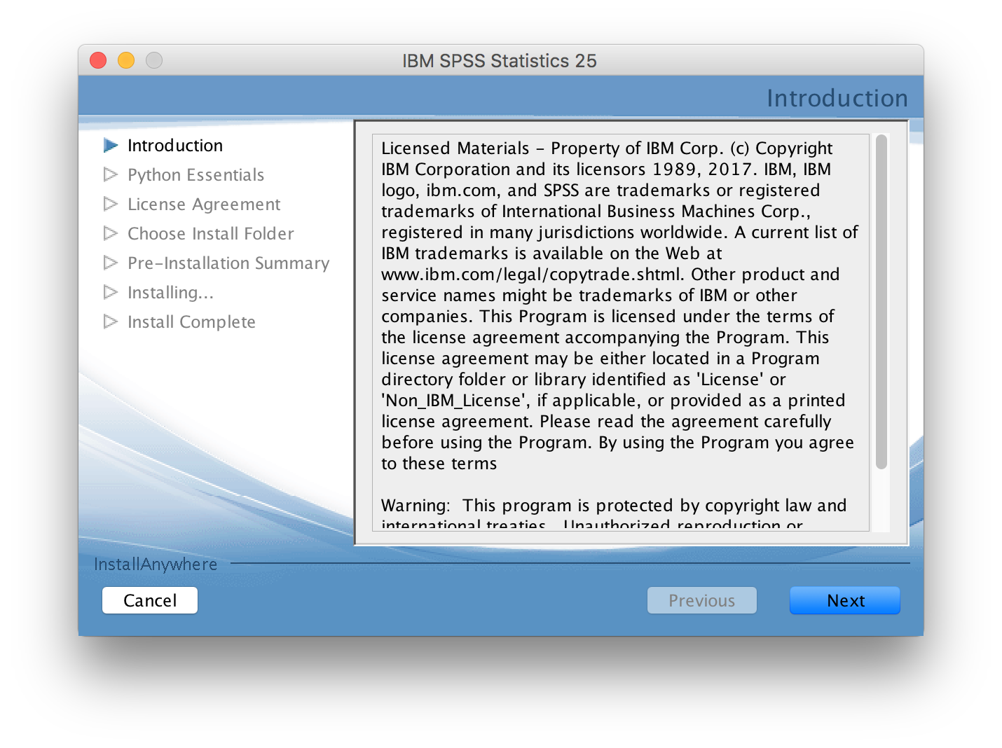 install process for spss for mac